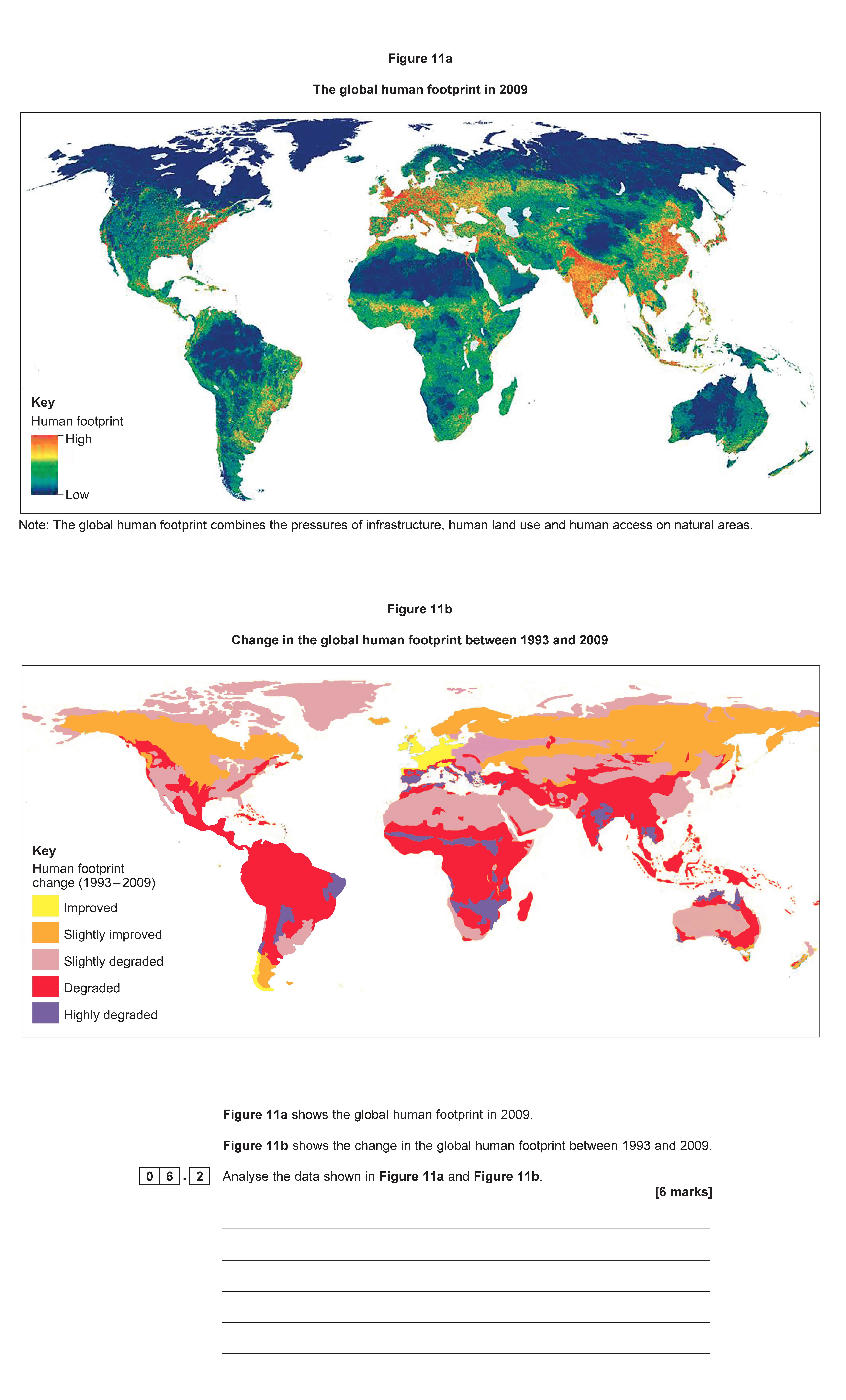 Figure-11a-shows-the-global-human-footprint-in-2009-AQA-A-Level Geography-Question 6-2020-Paper 1.png